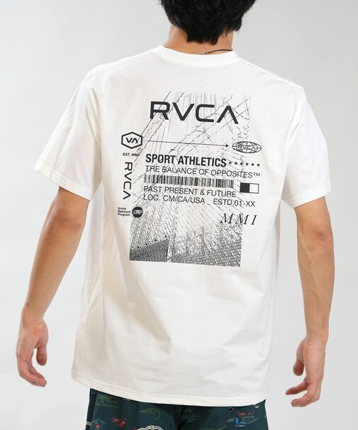 RVCA/水着 BG041856 ラッシュガード 半袖 Tシャツ メンズ UVカット 吸水速乾 ストレッチ 耐塩素 水陸両用 ルーカ メンズ ムラサキスポーツ