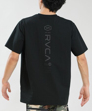 RVCA/水着 BG041857 ラッシュガード 半袖 Tシャツ メンズ UVカット 吸水速乾 ストレッチ 耐塩素 水陸両用 ルーカ メンズ ムラサキスポーツ