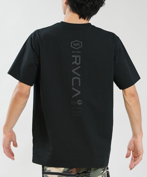 RVCA/水着 BG041857 ラッシュガード 半袖 Tシャツ メンズ UVカット 吸水速乾 ストレッチ 耐塩素 水陸両用 ルーカ メンズ ムラサキスポーツ
