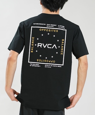 RVCA/水着 BG041859 ラッシュガード 半袖 Tシャツ メンズ UVカット 吸水速乾 ストレッチ 耐塩素 水陸両用 ルーカ メンズ ムラサキスポーツ