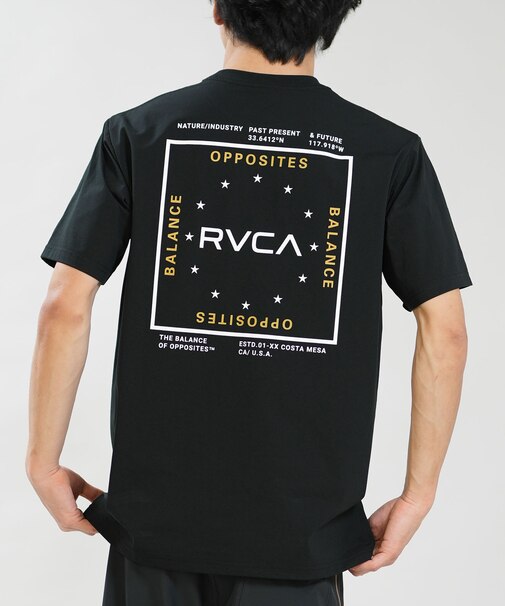 RVCA/水着 BG041859 ラッシュガード 半袖 Tシャツ メンズ UVカット 吸水速乾 ストレッチ 耐塩素 水陸両用 ルーカ メンズ ムラサキスポーツ