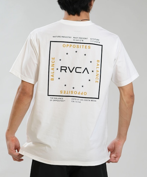RVCA/水着 BG041859 ラッシュガード 半袖 Tシャツ メンズ UVカット 吸水速乾 ストレッチ 耐塩素 水陸両用 ルーカ メンズ ムラサキスポーツ