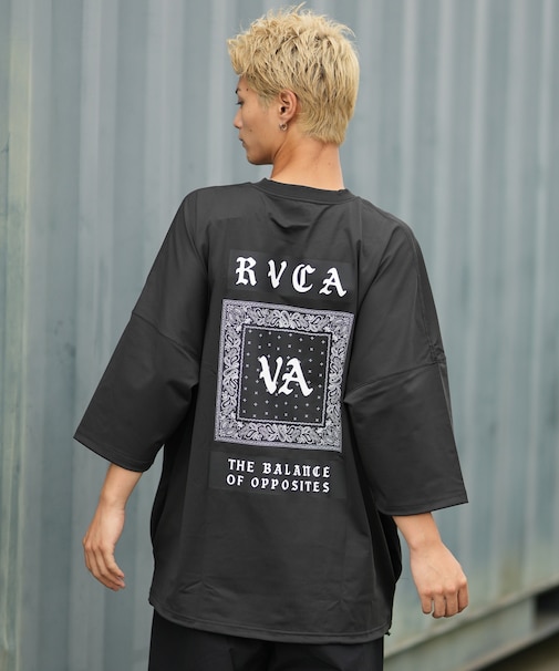 RVCA/水着 BG04AP07 半袖ラッシュTシャツ ルーカ メンズ ムラサキスポーツ