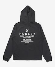 Hurley/水着 MSRG261060 ラッシュガード ジップアップ パーカー UVカット 撥水 速乾 遮熱 水陸両用 ハーレー メンズ ムラサキスポーツ
