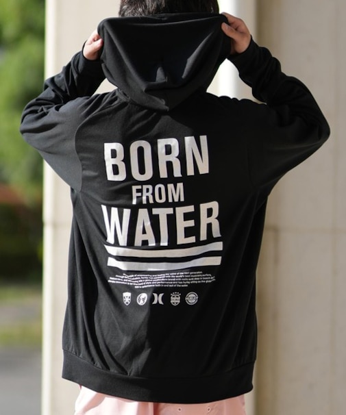 Hurley/水着 MUFZ251015 ラッシュガード ジップアップ パーカー UVカット 水陸両用 ハーレー メンズ ムラサキスポーツ