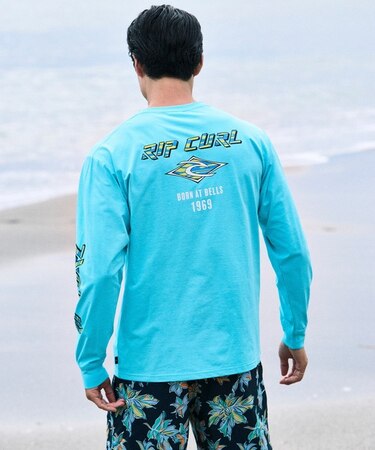 RIPCURL/水着 RCM6S-4301 UPF50+ 水陸両用 長袖 Tシャツ UVケアラッシュガード リップカール メンズ ムラサキスポーツ