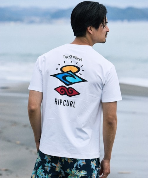 RIPCURL/水着 RCM6S-4303 UPF50+ 水陸両用 半袖 Tシャツ UVケアラッシュガード リップカール メンズ ムラサキスポーツ