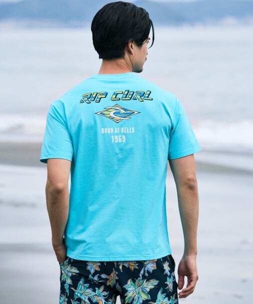 RIPCURL/水着 RCM6S-4307 UPF50+ 水陸両用 半袖 Tシャツ UVケアラッシュガード リップカール メンズ ムラサキスポーツ