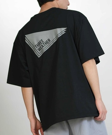 【限定】THREEWEATHER/水着 TW25S4302 ラッシュガード 半袖 Tシャツ UVカット 吸水速乾 水陸両用 スリーウェザー メンズ ムラサキスポーツ