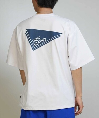 【限定】THREEWEATHER/水着 TW25S4302 ラッシュガード 半袖 Tシャツ UVカット 吸水速乾 水陸両用 スリーウェザー メンズ ムラサキスポーツ