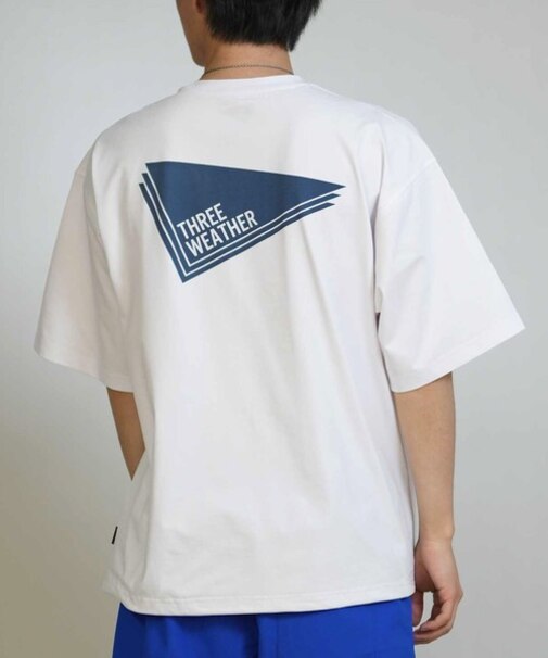 【限定】THREEWEATHER/水着 TW25S4302 ラッシュガード 半袖 Tシャツ UVカット 吸水速乾 水陸両用 スリーウェザー メンズ ムラサキスポーツ