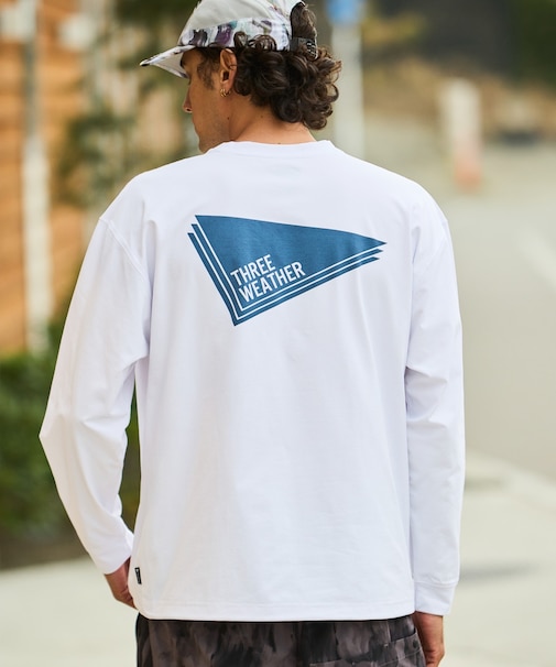【限定】THREEWEATHER/水着 TW25S4304 ラッシュガード 長袖 Tシャツ ロンT UVカット 吸水速乾 水陸両用 スリーウェザー メンズ ムラサキスポーツ