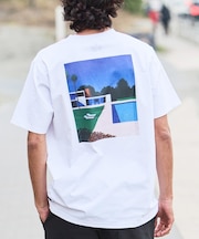 【限定】THREEWEATHER/水着 TW6S-4302「永井博コラボ」半袖 Tシャツ ラッシュガード UVカット 水陸両用 スリーウェザー メンズ ムラサキスポーツ