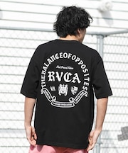 【限定】RVCA/BG041P03 半袖 Tシャツ バックプリント CIRCLE BALANCE OE ST ルーカ メンズ ムラサキスポーツ限定