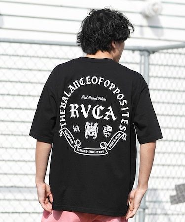 【限定】RVCA/BG041P03 半袖 Tシャツ バックプリント CIRCLE BALANCE OE ST ルーカ メンズ ムラサキスポーツ限定