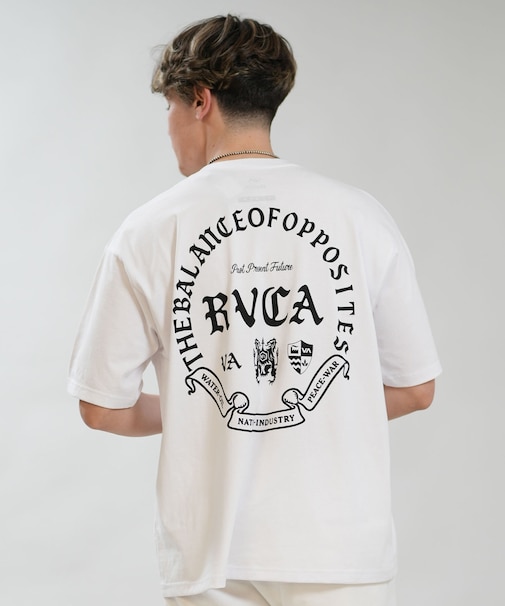 【限定】RVCA/BG041P03 半袖 Tシャツ バックプリント CIRCLE BALANCE OE ST ルーカ メンズ ムラサキスポーツ限定