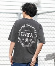 【限定】RVCA/BG041P03 半袖 Tシャツ バックプリント CIRCLE BALANCE OE ST ルーカ メンズ ムラサキスポーツ限定