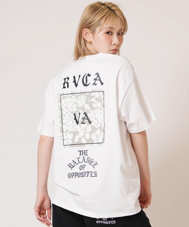 RVCA/BG043203 半袖 Tシャツ バックプリント DAISY VA BOX LOGO LOOSE FIT SS TEE ルーカ レディース ムラサキスポーツ