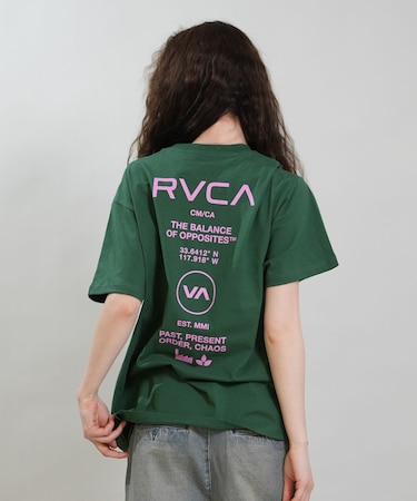RVCA/BG043214 半袖 Tシャツ バックプリント SOUVENIR LOOSE FIT ST ルーカ レディース ムラサキスポーツ