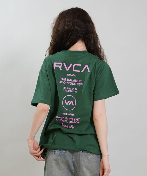 RVCA/BG043214 半袖 Tシャツ バックプリント SOUVENIR LOOSE FIT ST ルーカ レディース ムラサキスポーツ