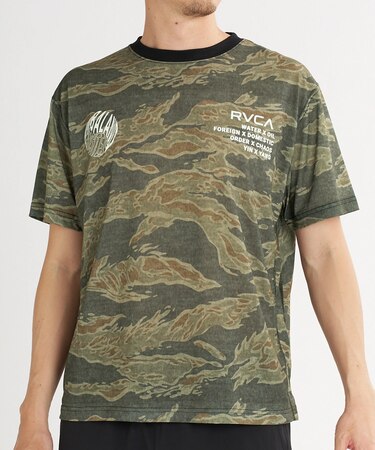 RVCA/BG04A218 速乾 軽量 ストレッチ 半袖 Tシャツ バックプリント YIN AND YAN BALANCE VENT TEE ルーカ メンズ ムラサキスポーツ