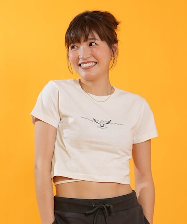 RVCA/BG04C214 半袖 Tシャツ クロップド丈 ショート丈 BIRD OF PREY CROPPED MINI ルーカ レディース ムラサキスポーツ