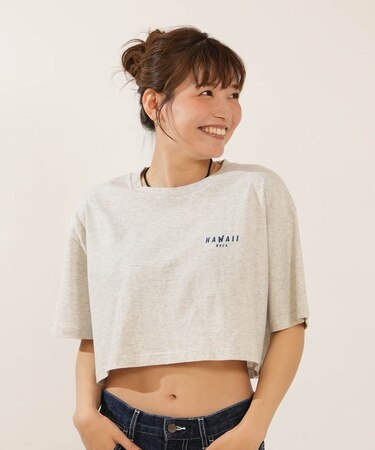 RVCA/BG04C219 半袖 Tシャツ クロップド丈 ショート丈 ルーズフィット HAWAII CROPPED LOOSE FIT ルーカ レディース ムラサキスポーツ