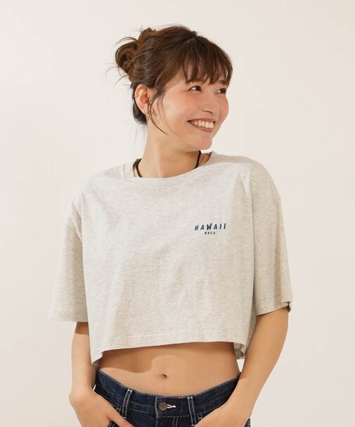 RVCA/BG04C219 半袖 Tシャツ クロップド丈 ショート丈 ルーズフィット HAWAII CROPPED LOOSE FIT ルーカ レディース ムラサキスポーツ