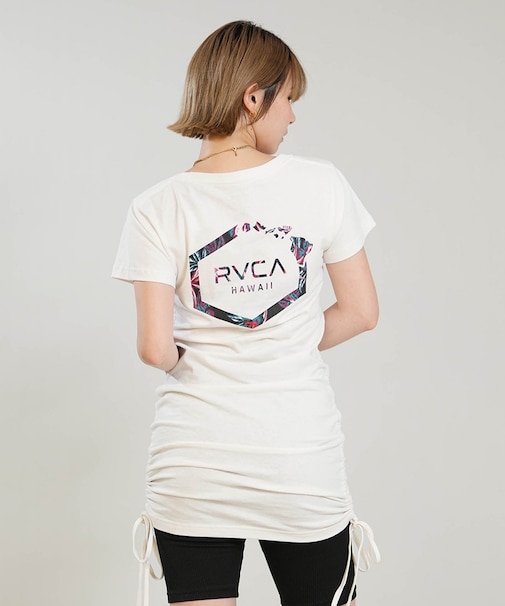 RVCA/BG04C365 ワンピース ミニ丈 HEX HAWAII TEE OP  ルーカ レディース ムラサキスポーツ