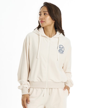 BILLA BONG/BG014011 ジップアップ パーカー フーディー ベロア セットアップ対応 SURF CAMP PALM 73 ZIP HOODIE ビラボン レディース ムラサキスポーツ