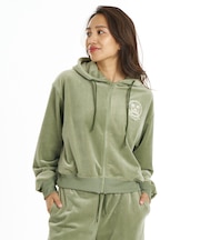 BILLA BONG/BG014011 ジップアップ パーカー フーディー ベロア セットアップ対応 SURF CAMP PALM 73 ZIP HOODIE ビラボン レディース ムラサキスポーツ