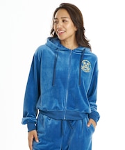 BILLA BONG/BG014011 ジップアップ パーカー フーディー ベロア セットアップ対応 SURF CAMP PALM 73 ZIP HOODIE ビラボン レディース ムラサキスポーツ