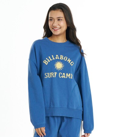 BILLA BONG/調温機能 BG014012 トレーナー スウェット SURF CAMP HERITAGE CREW ビラボン レディース ムラサキスポーツ