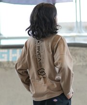 RVCA/キッズ BG046052 長袖 Tシャツ ロンT 子供服 ロゴ バックプリント 冷感素材 ルーカ 男の子 女の子 ムラサキスポーツ