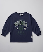 ROXY/キッズ TLT264102 長袖 Tシャツ ロンT ロゴ WAIMEA 吸水速乾 抗菌防臭 子供服 ロキシー 女の子 ムラサキスポーツ