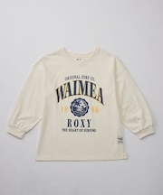 ROXY/キッズ TLT264102 吸水速乾/抗菌防臭 女の子 長袖Tシャツ MINI WAIMEA フロッキーMIXプリント ロンT【2026年秋冬モデル】ロキシー ムラサキスポーツ