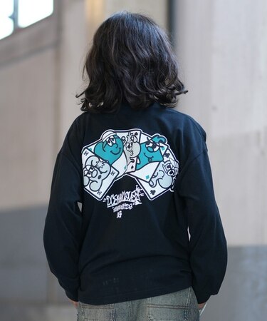 DC /キッズ YLT264517 長袖 Tシャツ ロンT 子供服 バックプリント ディーシー 男の子 女の子 ムラサキスポーツ