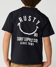 RUSTY/キッズ 水着 966455 水陸両用 半袖Tシャツ ラッシュガード ラスティー 男の子 女の子 ムラサキスポーツ