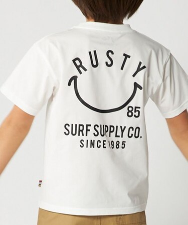 RUSTY/キッズ 水着 966455 水陸両用 半袖Tシャツ ラッシュガード ラスティー 男の子 女の子 ムラサキスポーツ