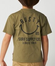 RUSTY/キッズ 水着 966455 水陸両用 半袖Tシャツ ラッシュガード ラスティー 男の子 女の子 ムラサキスポーツ