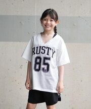 RUSTY/キッズ 水着 966802 4点セット ラッシュTシャツ付き ショートパンツ ラスティー 女の子 ムラサキスポーツ