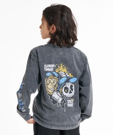 ELEMENT/キッズ BG026060 TIMBER AST LS 長袖 Tシャツ ロンT 子供服 エレメント 男の子 女の子 ムラサキスポーツ