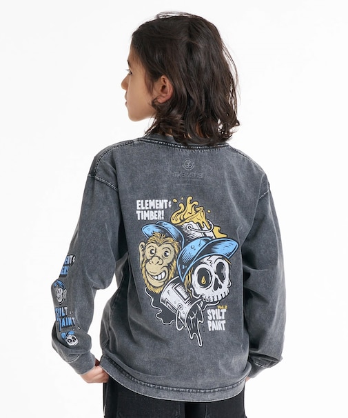 ELEMENT/キッズ BG026060 TIMBER AST LS 長袖 Tシャツ ロンT 子供服 エレメント 男の子 女の子 ムラサキスポーツ