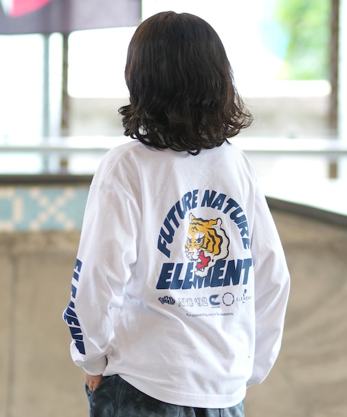 ELEMENT/キッズ BG026062 長袖 Tシャツ ロンT 子供服 バックプリント エレメント 男の子 女の子 ムラサキスポーツ