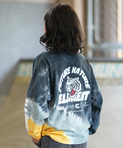 ELEMENT/キッズ BG026062 長袖 Tシャツ ロンT 子供服 バックプリント エレメント 男の子 女の子 ムラサキスポーツ