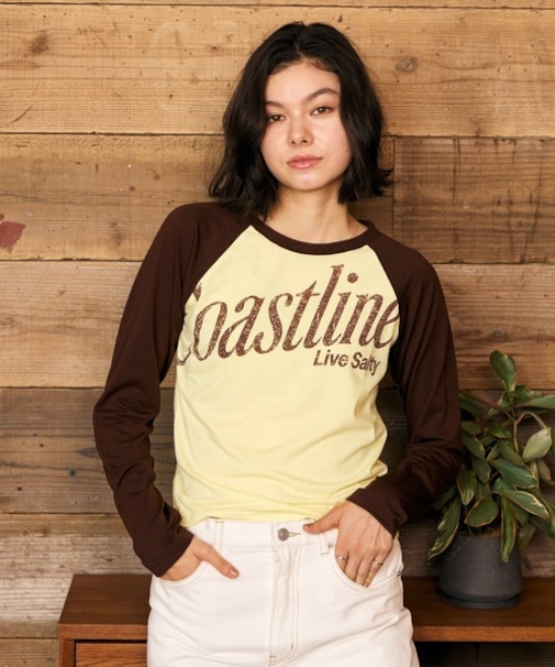 RIKKAFEMME/RF6F-2202 長袖 Tシャツ ロンT ロゴプリント ラグラン リッカファム レディース ムラサキスポーツ