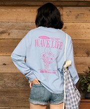 RIKKAFEMME/RF6F-2203 長袖 Tシャツ ロンT バックプリント グラフィック リッカファム レディース ムラサキスポーツ