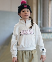 ELEMENT/キッズ BG026P02 裏毛 セットアップ対応 ハーフジップ ショート丈 ロゴ トレーナー スウェット 子供服 エレメント 男の子 女の子 ムラサキスポーツ