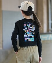 ELEMENT/キッズ BG026P03 長袖 Tシャツ ロンT ショート丈 バックプリント 子供服 エレメント 女の子 ムラサキスポーツ