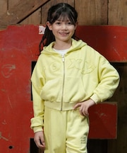 ROXY/キッズ TZP264106 裏毛 セットアップ対応 ルーズクロップド丈シルエットパーカー ジップアップパーカー子供服 ロキシー 女の子 ムラサキスポーツ